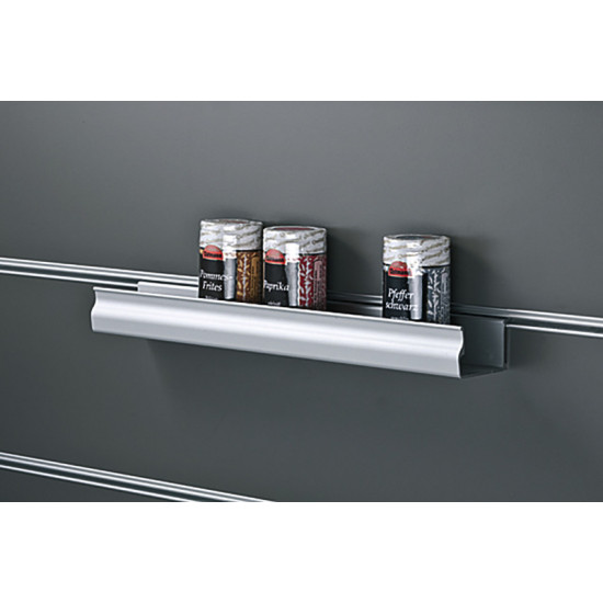 Spice rack, silver, 400x65x21mm, aluminum
