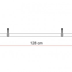 Rail Quick Pro bicycle rail 128 cm - Black