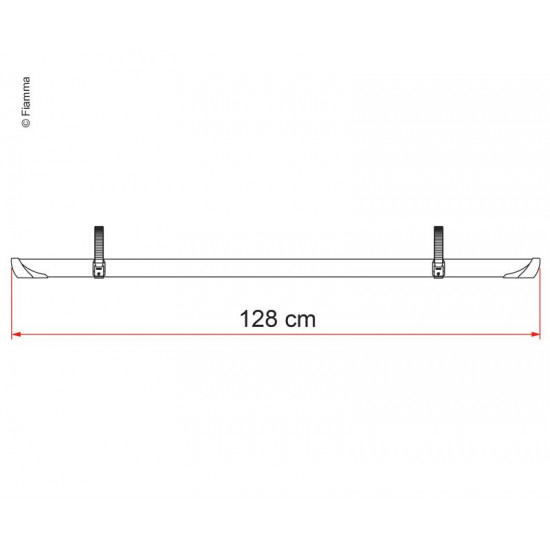 Rail Quick Pro bicycle rail 128 cm - Black