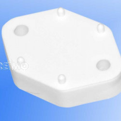 Spacer plate, 10 mm high, white