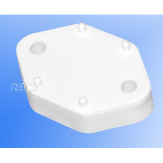 Spacer plate, 10 mm high, white