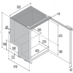 Compressor refrigerator C115i - 115 l - Grey