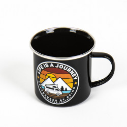 Enamel mug LIFE IS A JOURNEY