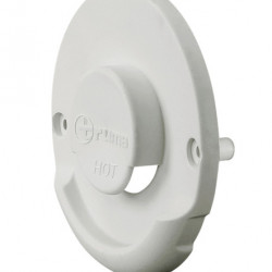 Exterior fireplace part in bianco for wall-mounted fireplace set ZR 80