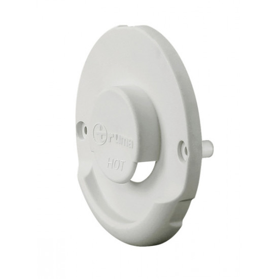 Exterior fireplace part in bianco for wall-mounted fireplace set ZR 80