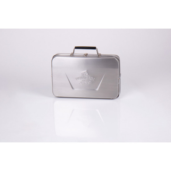 Stainless steel charcoal suitcase grill