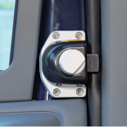 Door lock for Ford Transit 2006 - 2013 - Black / White - Rotary knob - Set of 2