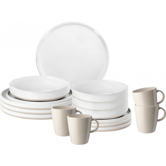 Melamine dinnerware set Odette - 16-piece - For 4 people