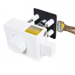 HeoSafe door security additional lock white, 4x keyed alike, surface mount
