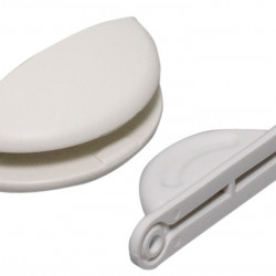 Plastic door stays - White - Set of 2