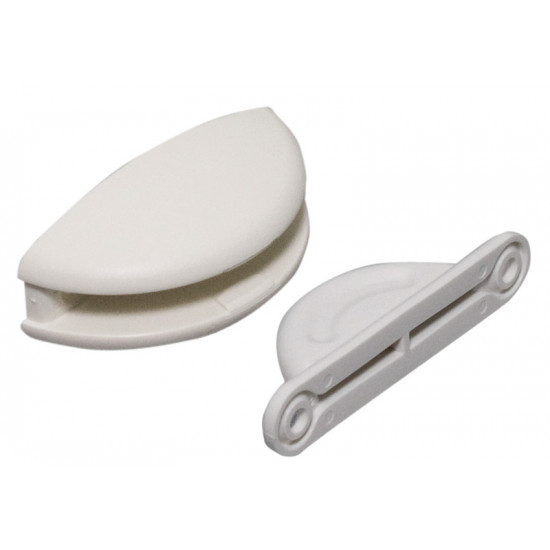 Plastic door stays - White - Set of 2