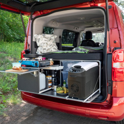 Camping box M for VW Caddy from 2003 onwards and other mini campers and minivans