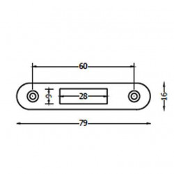 Strike plate V1118