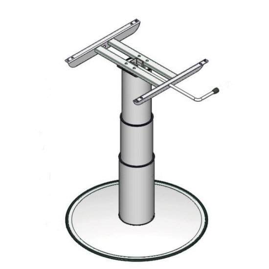Single-column lifting table - Lifting height: 320-695 mm - Grey telescopic sleeves