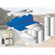 Canister water system for kitchen unit compact
