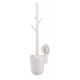 Toilet brush with suction cup, white