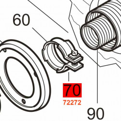 Exhaust pipe clamp E2400