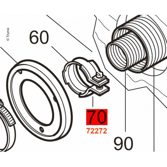 Exhaust pipe clamp E2400