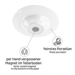 Silwy Magnetic Porcelain Plates, Set of 2