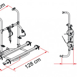 Fiamma Carry-Bike PRO Hymer/Dethletts bicycle carrier for 2 bikes