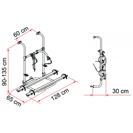 Fiamma Carry-Bike PRO Hymer/Dethletts bicycle carrier for 2 bikes