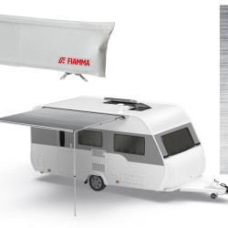 W 2300 x Extension 2250mm Fiamma CaravanStore Evo caravan awning for the awning rail, Colour: Royal Grey, Light Grey cover