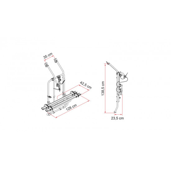 Carry-Bike VW T4 D with double rear doors - Silver