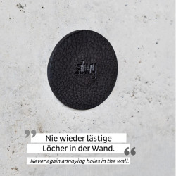 Metal nano-gel pads; set of 4, black, Ø 6.5 cm