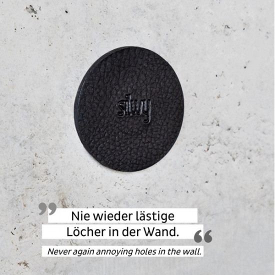 Metal nano-gel pads; set of 4, black, Ø 6.5 cm