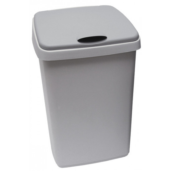 25L hinged lid bucket, grey