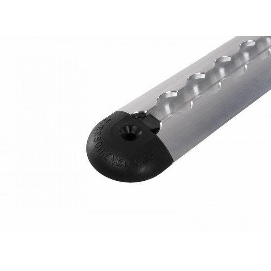Lashing rail end piece - Round - Black