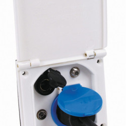 Quattro outdoor socket - White - 12 V / 230 V