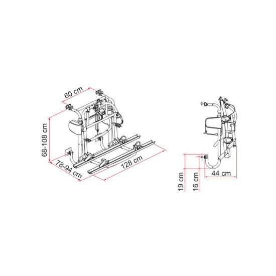 Fiamma Carry-Bike Motor Lift 77 for 2 to 4 bicycles/ 2 e-bikes