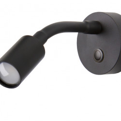 LED surface-mounted spotlight with flexible arm and night light