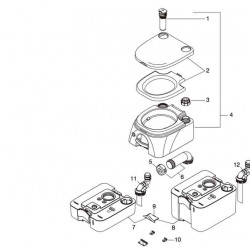 Wastewater tank for Dometic camping toilet 972/974