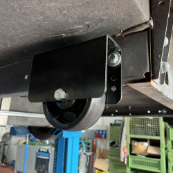 Anti-slip protection for motorhomes as an optional accessory for leveling jacks