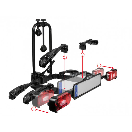 EUFAB bicycle carrier extension for 3rd bike