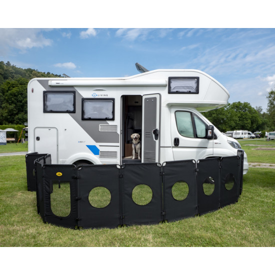 Foldable dog enclosure