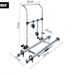 Omni-Bike Sport G2 W150 aluminum rear carrier for Hobby Caravan, for 2 bicycles