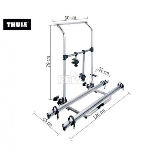 Omni-Bike Sport G2 W150 aluminum rear carrier for Hobby Caravan, for 2 bicycles