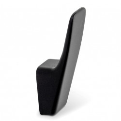 Single clothes hook, metal - black - square - non-folding