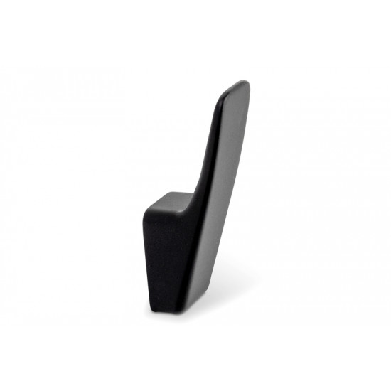 Single clothes hook, metal - black - square - non-folding