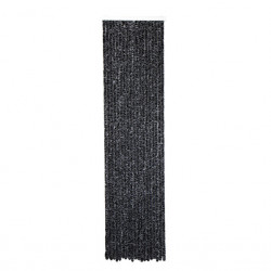 Chenille fleece curtain - 56 x 185 cm - Black / Grey