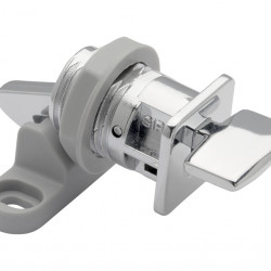 Furniture flap lock - chrome, shiny