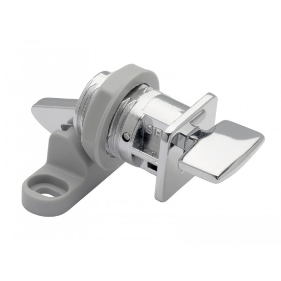 Furniture flap lock - chrome, shiny