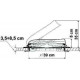 White front spoiler for roof hatches 36-40cm