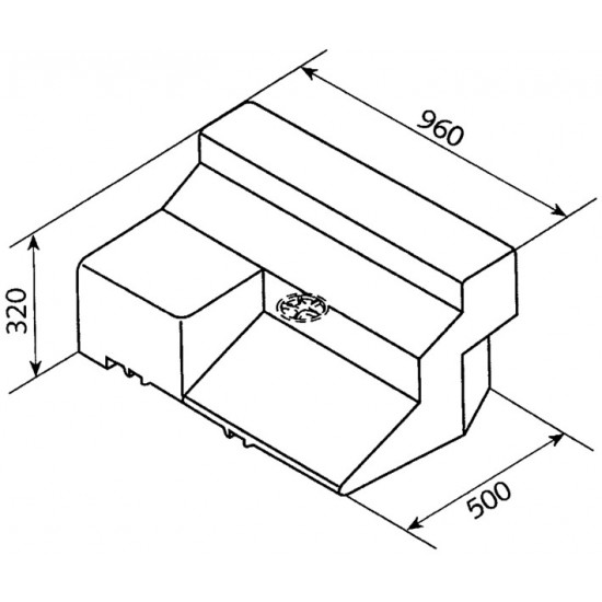 Water tank 80 l - Fiat Ducato and identical models, model years 1994-2006 - EV 1711