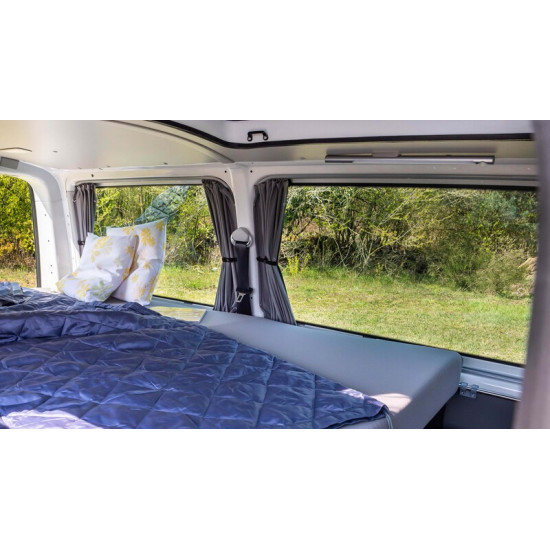 VW T6/5 KR Curtain Set Grey - Translucent