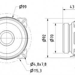 Protective grille for speakers D:11.6cm