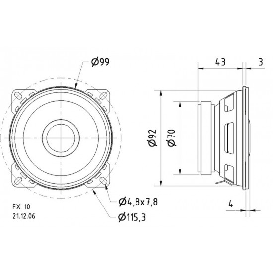 Protective grille for speakers D:11.6cm